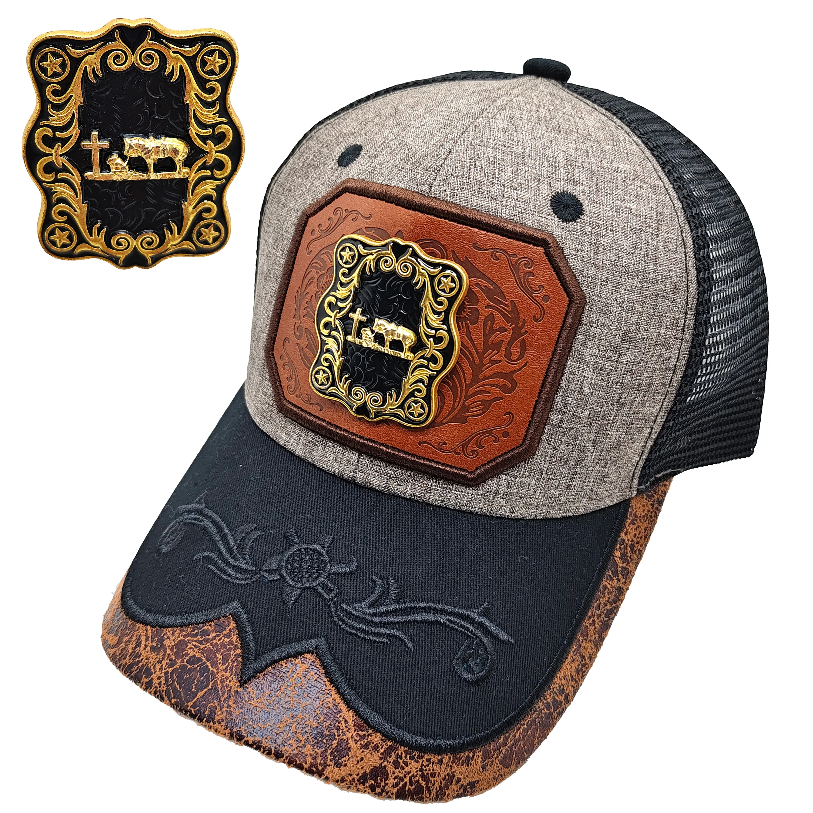 3D Horse Design Mesh Trucker Cap