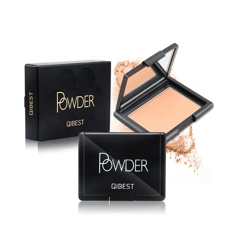 Hot Selling QIBEST Powder Foundation Pressed Powder Foundation Make up Compact Powder
