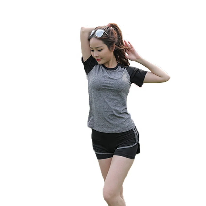 

Wholesale High Elasticity Quick Dry Fitness And Yoga T-shirt For Ladies, As picture