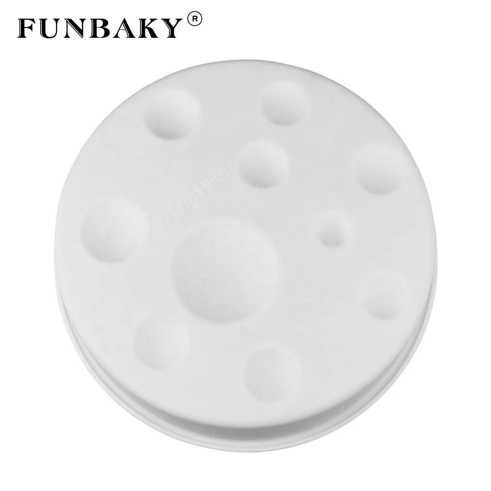 

FUNBAKY Silicone molds cake chiffon cake baking tools moonscape pattern embossing single cake pan, Customized color