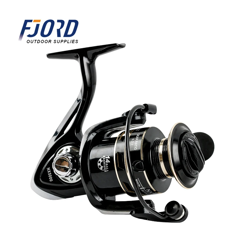 

FJORD Wholesale 5.2:1Gear ratio Left and Right hand Interchange Fishing Spinning Reel Long Cast For saltwater, Same as picture or customized