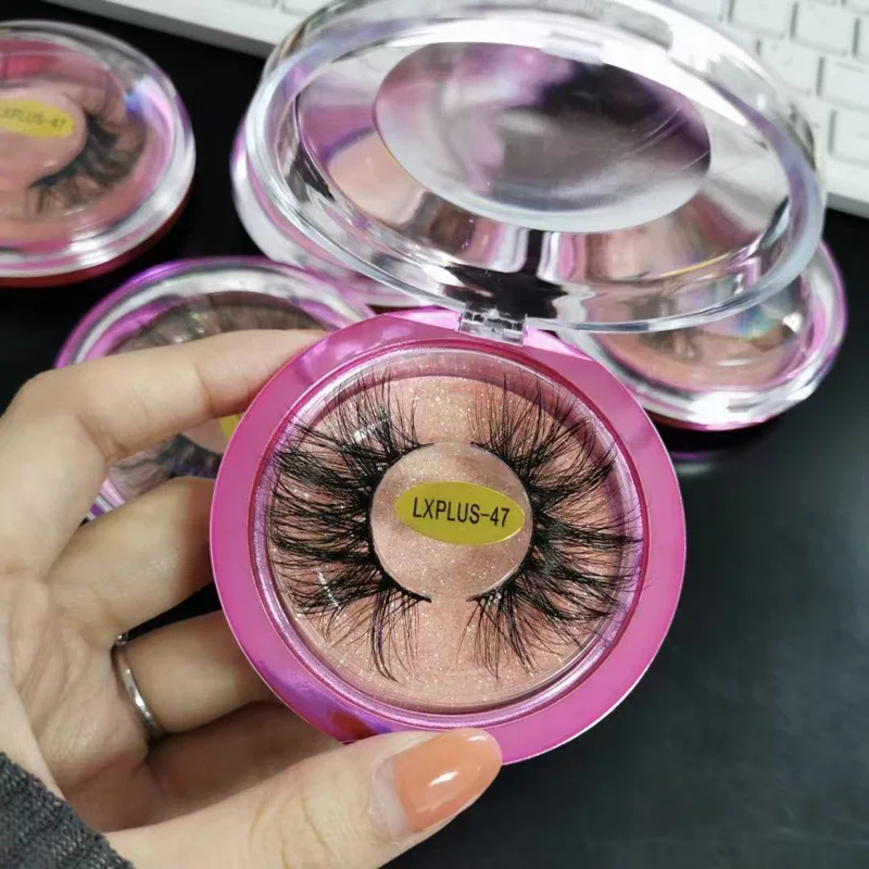 

wholesale luxury u.s vendor private label 100% real fluffy 25 mm 3d mink eyelash
