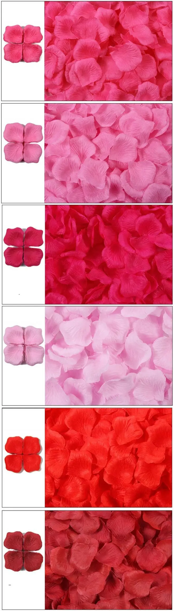 Artificial Silk Rose Flower Petals