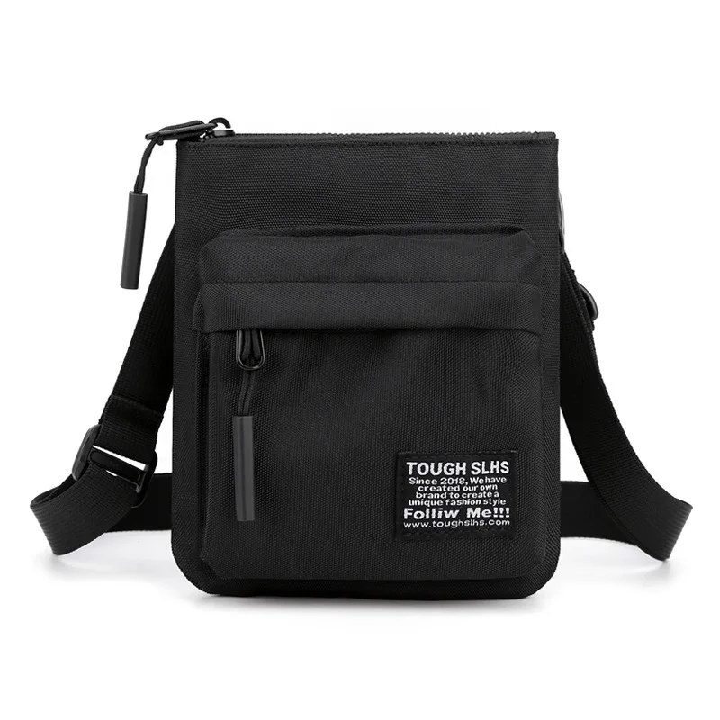 

Custom logo simple phone Shoulder bag Men Korean large capacity cross body bag waterproof nylon sling bag men wholesale