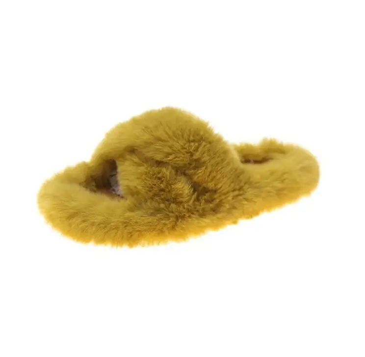 

wholesale custom bedroom flat sheep faux fur house indoor lipper luxury slides designers sheep skin fashion fur women slipper, Customized color