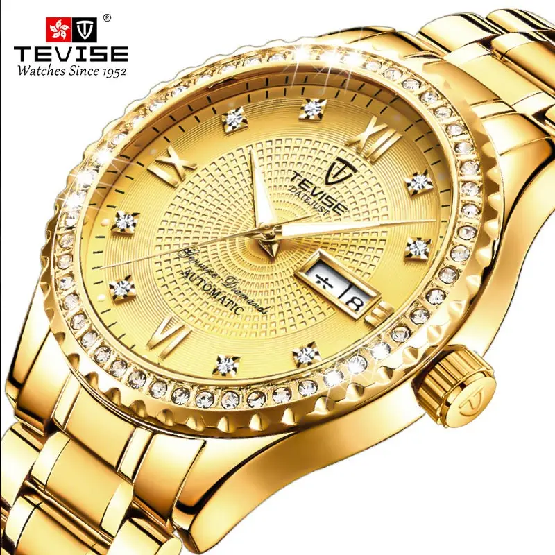 

Top Selling Simple Chronograph Stainless Steel Strap Formal High Quality Watch For Men Reloj Con Diamantes, Optional