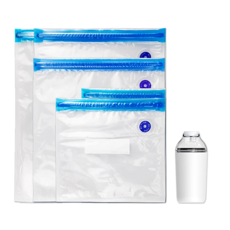 

las bolsas empaque sellados de almacenamiento sellado con zip lock para empacar sellar al vacio ropa