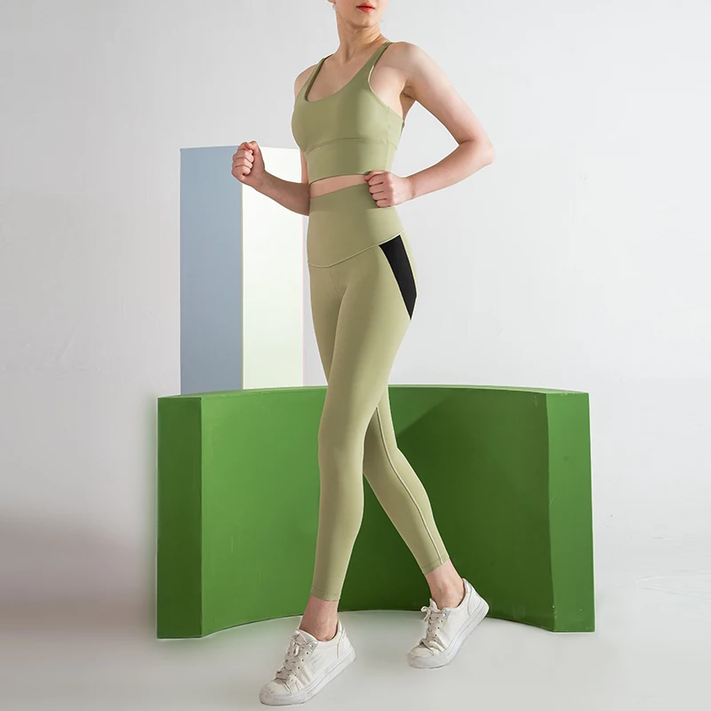 

High Quality bodysuit Seamless sweat absorption Activewear High Waist Contrast Color pants women seamless gym leggings