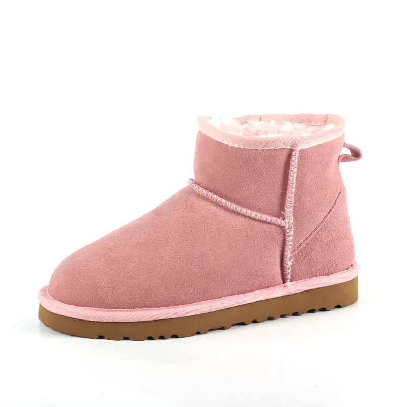 

Usa Luxury Warm Sheepskin Real Wool Fur Lined Winter Snow Boots Women Shoes For Ladies Girl Kids Children