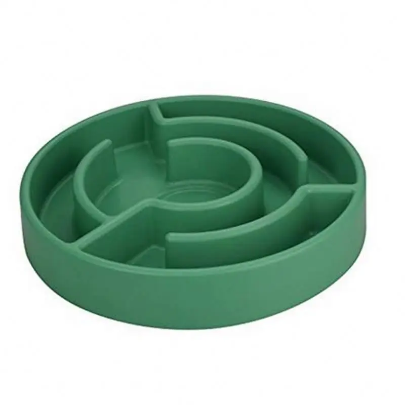 

pet supplies dog food bowl ,NAY5s silicone puppy slow eating feeder, Green