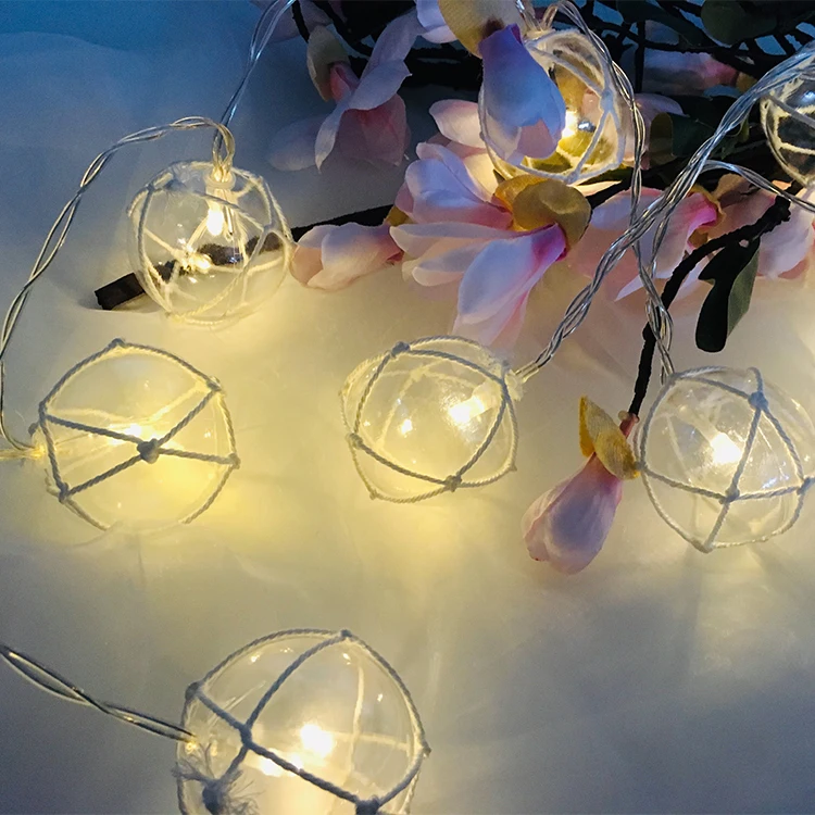 5CM White Ball Outdoor Sea Holiday Decoration Led String Lamp