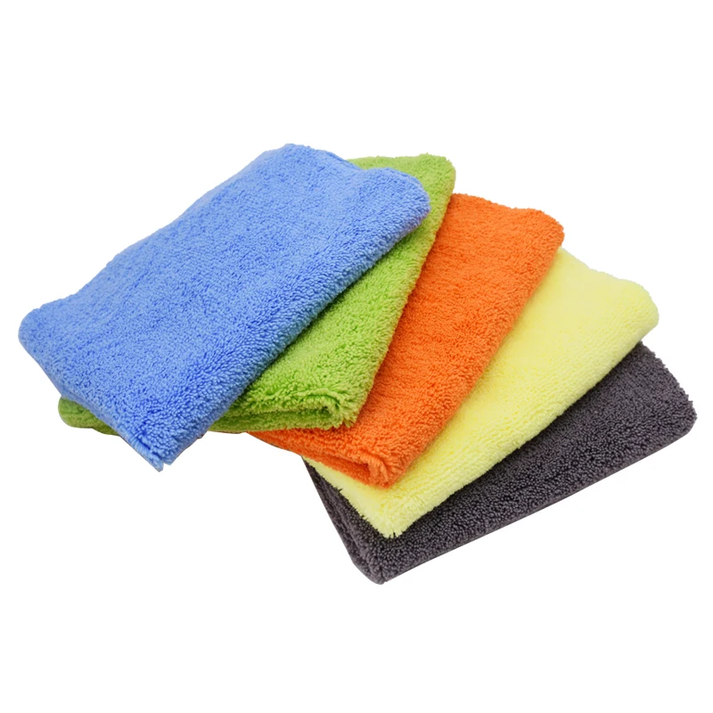 

400gsm edgeless microfiber cleaning cloth for car wash/cleaning Super absorbent long and short pile microfiber detailing towel