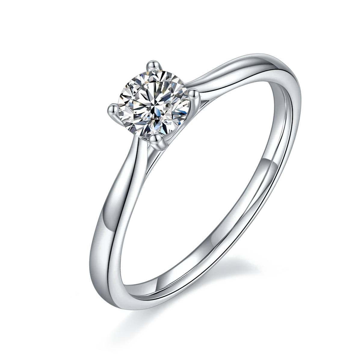 

Shiny Ladies Original 925 Sterling Silver Wedding Eternity Ring Moissanite