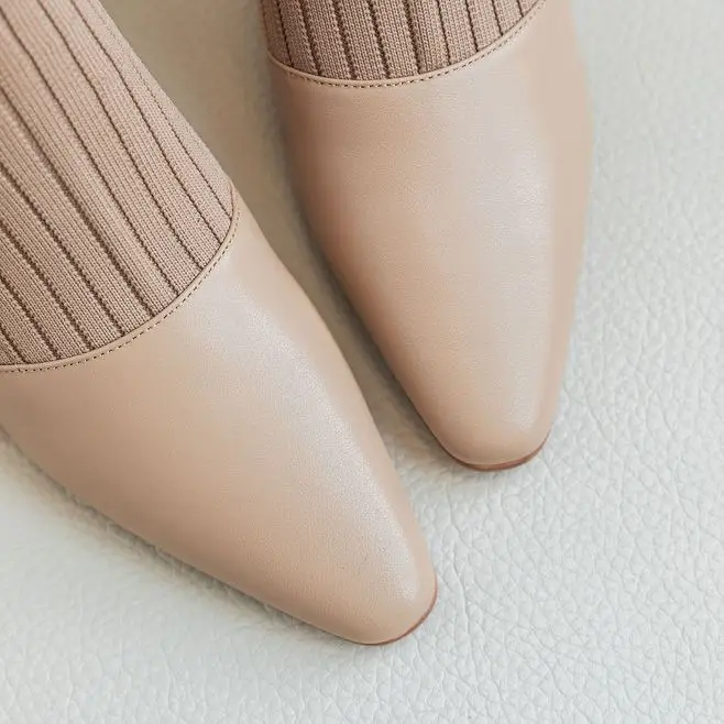 
Stiletto High Heeled Shoes New Design Sock Fit Ankle Women Boots 