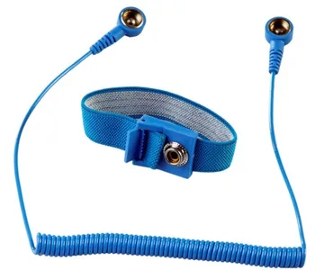 Esd Antistatic Grounding Wire (connector) Blue Color Wrist Straps - Buy 