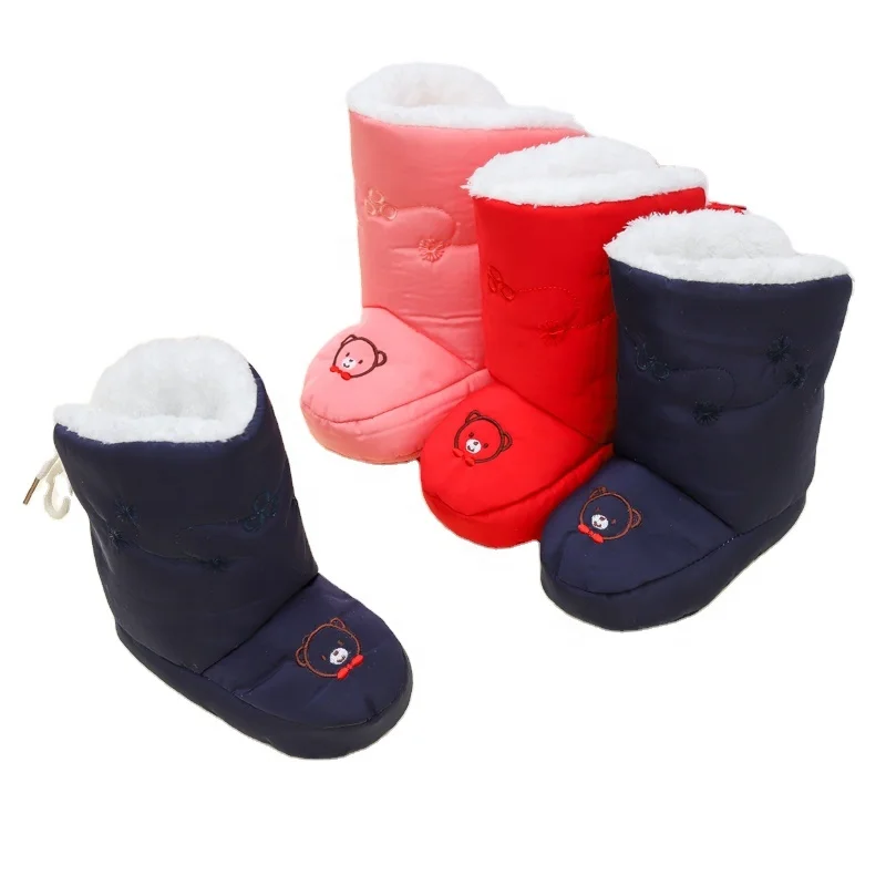 

Baby walking shoes soft baby booties winter plush style thickening warm shoes newborn baby shoes, As picture