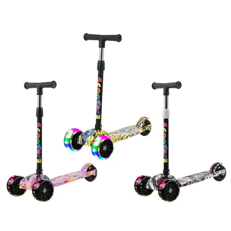 

High Quality Folding Scooters with 3 Light Up Wheel Portable Scooter for Kids Fun Sport Toy Scooter For Tricks