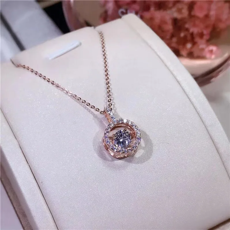 

Fashion Jewelry Manufacturer direct sale Minimalist daily KYNL0118 CZ Necklaces Romance 3A Zircon stone Necklaces for women, Silver,rose gold