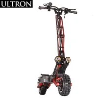 

ULTRON T128 New Design Foldable 2 Wheel Adult 60V3200W High Speed 11 Inch Off Road Dual Motor Electric Scooter 45A Controller