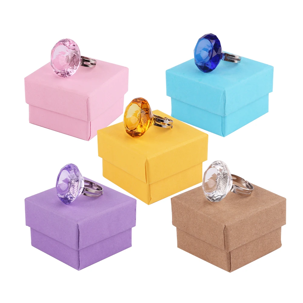 

Custom Packaging Crystal Transparent Finger Ring Beauty Tool Holder Glass lash Extension Glue Holder Ring