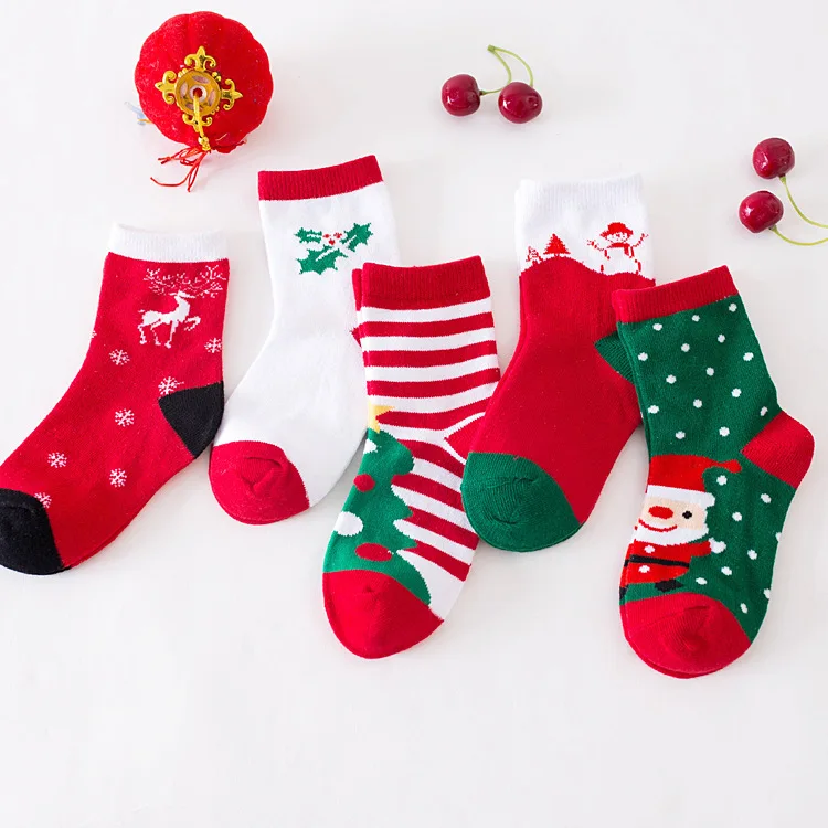 

Youki 2021 new arrive Christmas style children socks baby socks wholesales