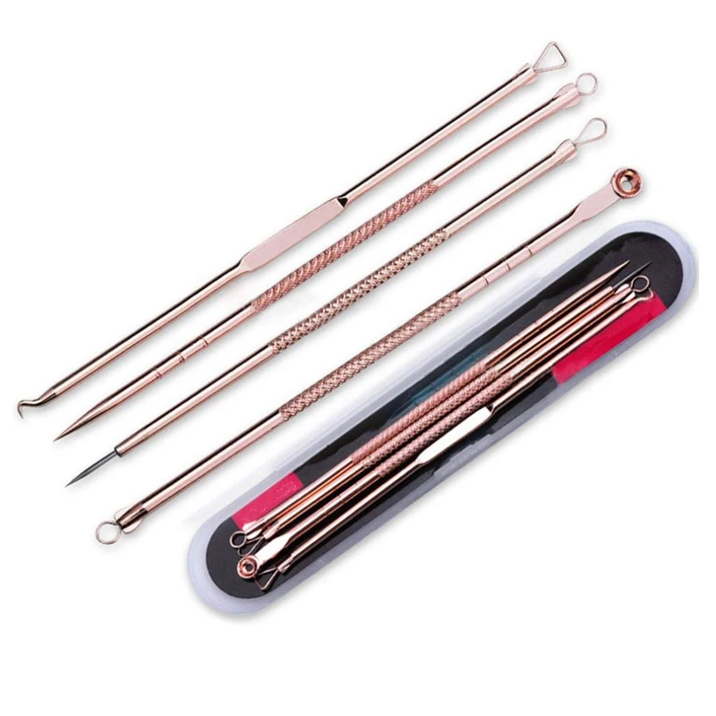 

Wholesale Blackhead Removal Instrument Tool Blackhead Pimples Acne Removing Kit Pimple Remover Kit, White, rose gold, or custom color