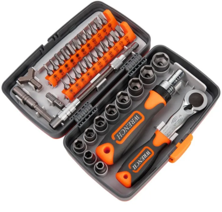 

38pcs multifunctional household maintenance manual screwdriver combination Ratchet socket wrench tools set
