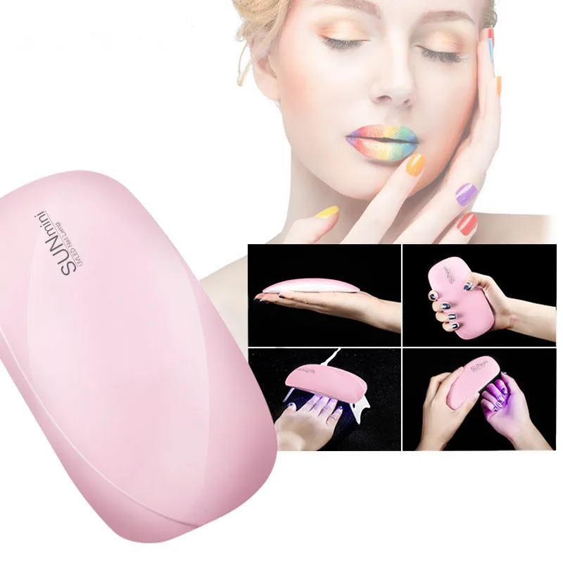 

Hot Sale Mini Portable Sunshine Fast Manicure UV Nail Drying LED Phototherapy Machine, Pink