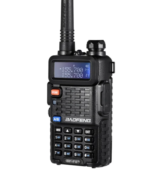 

Baofeng 8W BF-F8+ Walkie Talkie VHF/UHF Dual Band Dual Display Portable CB Ham Radio Station Amateur Police Scanner Radio BF-F8, Black walkie talkie