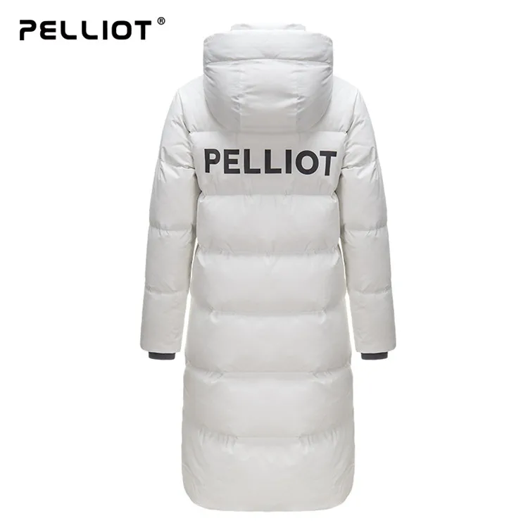 
down jacket parka men polyester long over knee black winter down coat unisex 