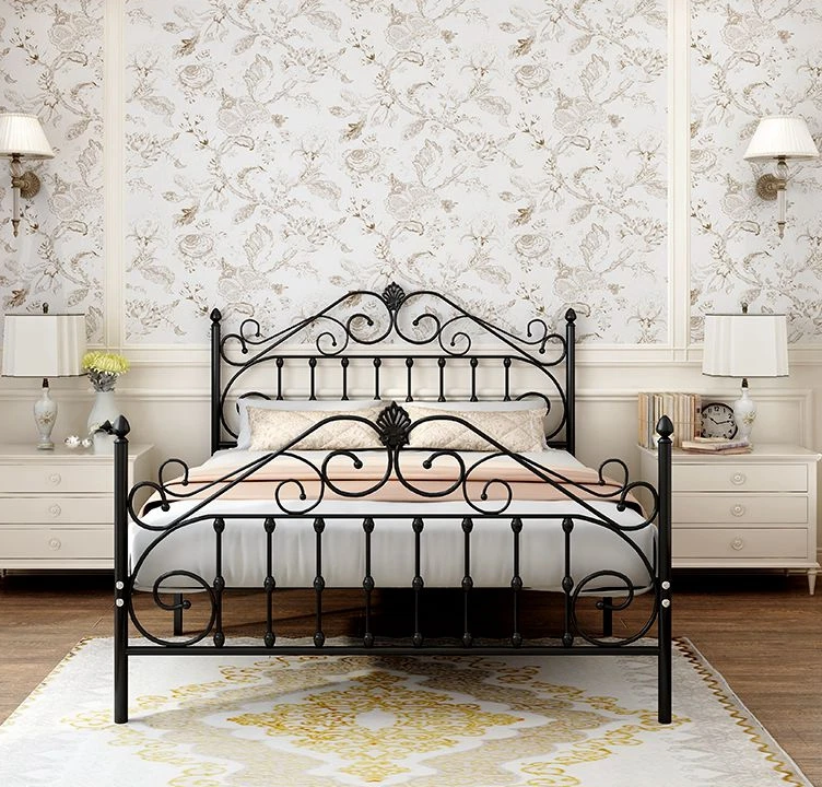 Wrought Iron Metal Beds Queen Size Metal Beds For 2 Person Use Buy Queen Size Metal Beds For 2 Person Use Home Bed Specific Use Solid Metal Bed Frame Double Person Metal Beds