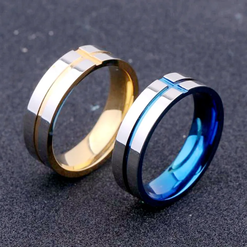 

JZ004-70 Trendy stainless steel couple ring fashion titanium steel glossy ring jewelry