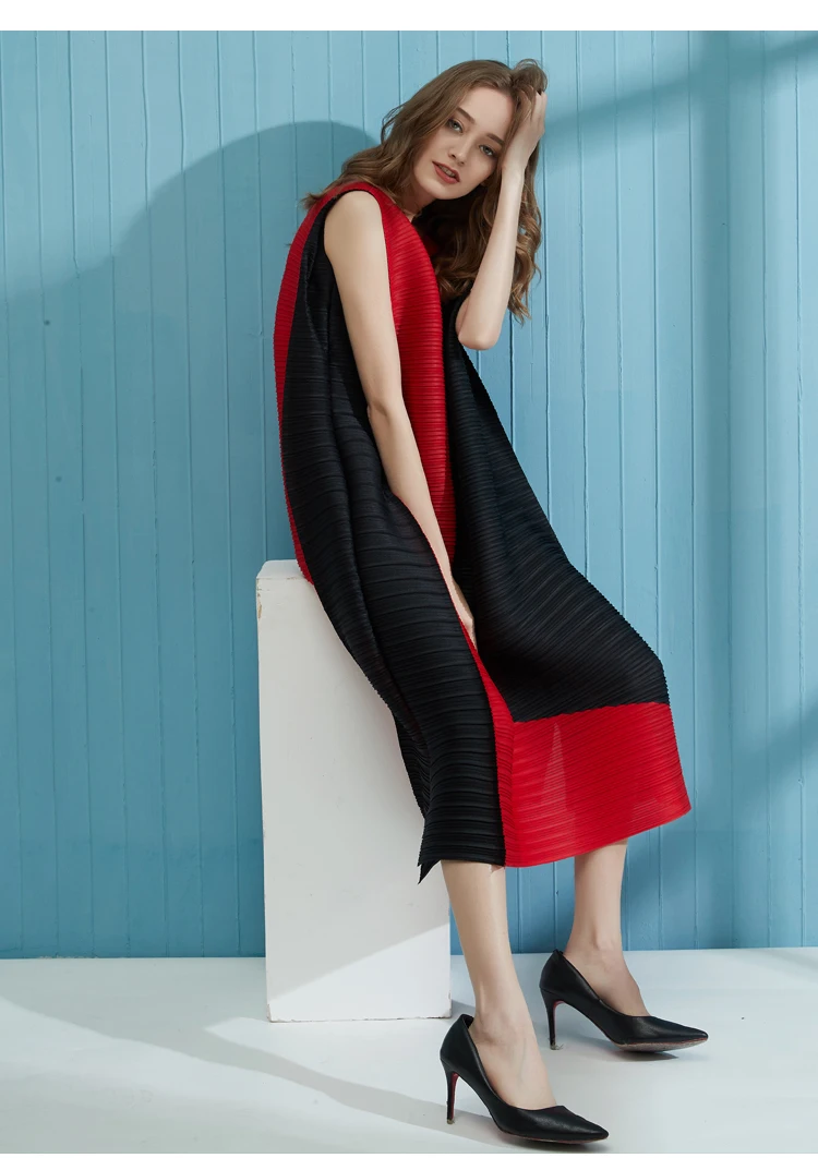 oem wholeasel 弹性高温布时尚女性拼接连衣裙宽松百褶连衣裙