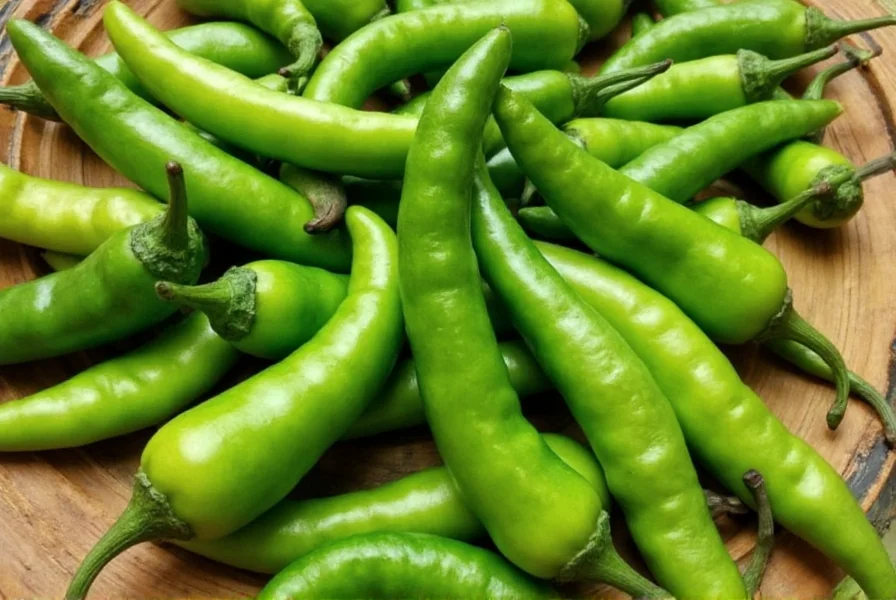 Serrano chiles in produce section