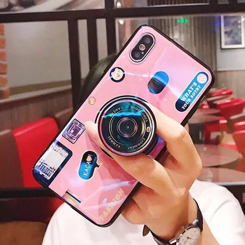

bling glitter camera blue light 3d cute cartoon phone case for iphone 12 pro max 11 pro max xr cell phone case stand holder