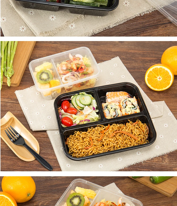 使い捨ての黒いプラスチック製のお弁当箱テイクアウトボックス電子レンジ食品容器 Buy 食品容器 使い捨て黒プラスチック製の弁当箱 テイクアウトボックス Product On Alibaba Com