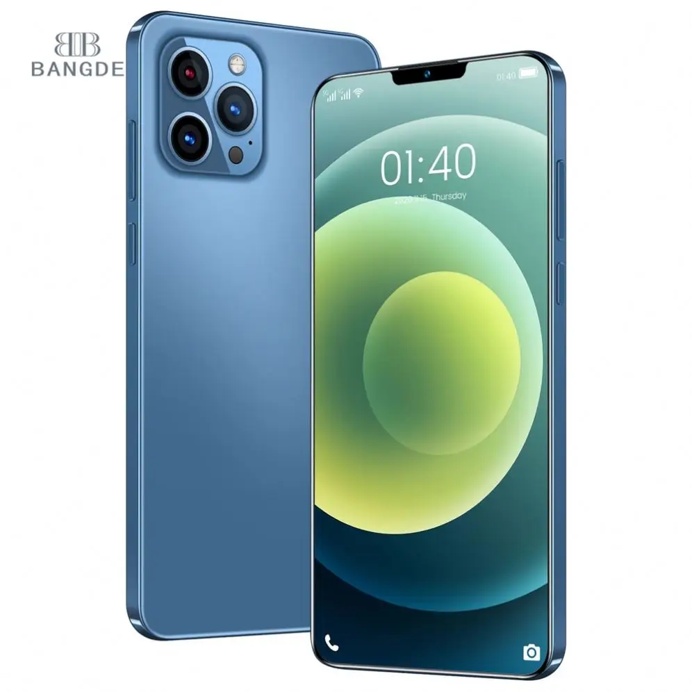 

i12 Pro Max + 6.7 inch 12GB + 512GB Android smartphone 10 core 5G LET phone 3 camera MTK6889 face ID unlock mobile phone, Black blue gold silver