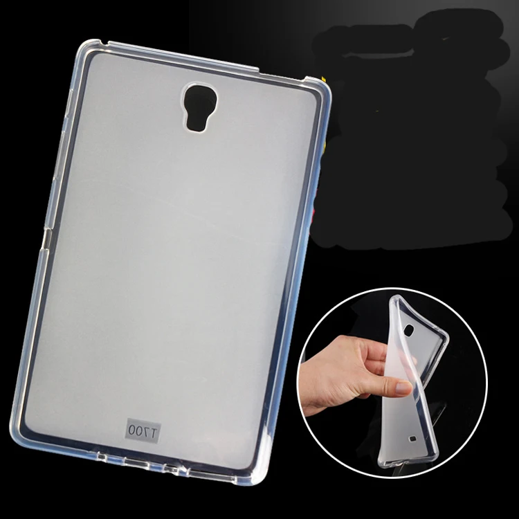 

Accept OEM Custom Design Matte Edge Transparent Clear Soft TPU Silicone Tablet Back Cover Case For Samsung Tab S T700 8.4