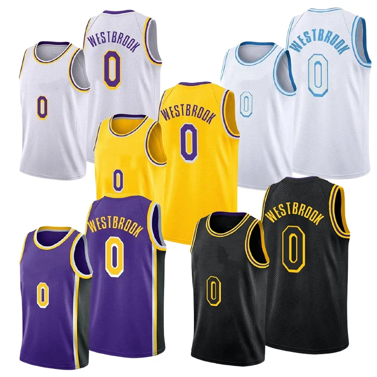 

#0 Russell Westbrook NEW 2021 Cheap New Los Angeles Basketball Teams Sports Jerseys Custom Wholesale Laker Stitched Jersey