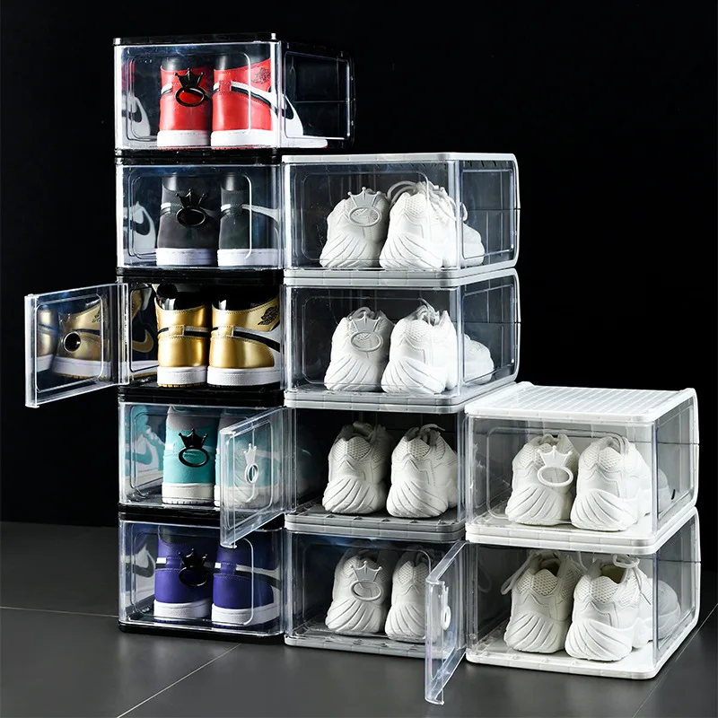 

Thickened acrylic transparent plastic shoe storage box Dustproof shoe box stackable Sneaker clear display box