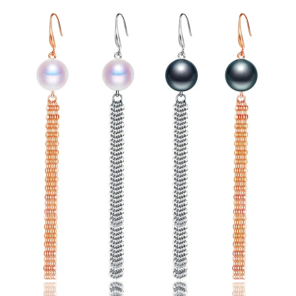 

Fashion long pearl earrings exquisite tassel earrings for women and girls party wedding jewelry best gift for lover wholesale