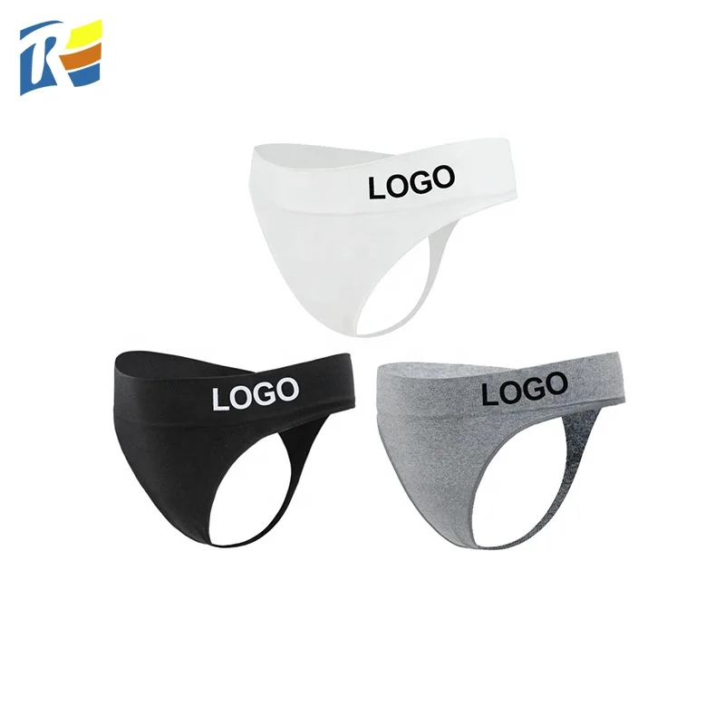 

Custom LOGO Service Hot Sale Solid Color Seamless Thongs Sexy Tangas for Women, Gray, black, white