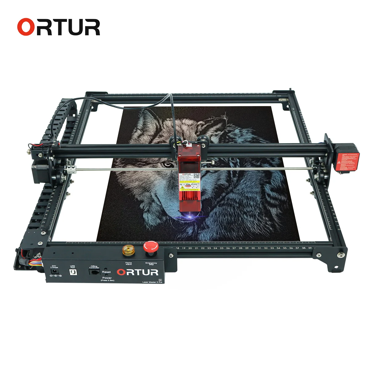 

Desktop CNC Router Ortur Laser Master High Security Laser Engraving and Cutting Machine Potable Engraver Easy Operation