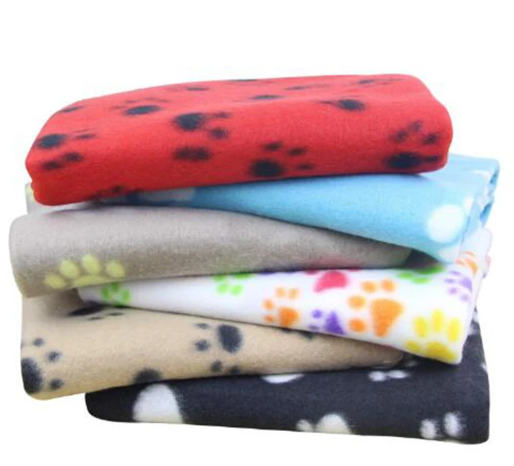 Dog/cat Blanket Double Plush 100polyester Printed Knitted Keep Warm