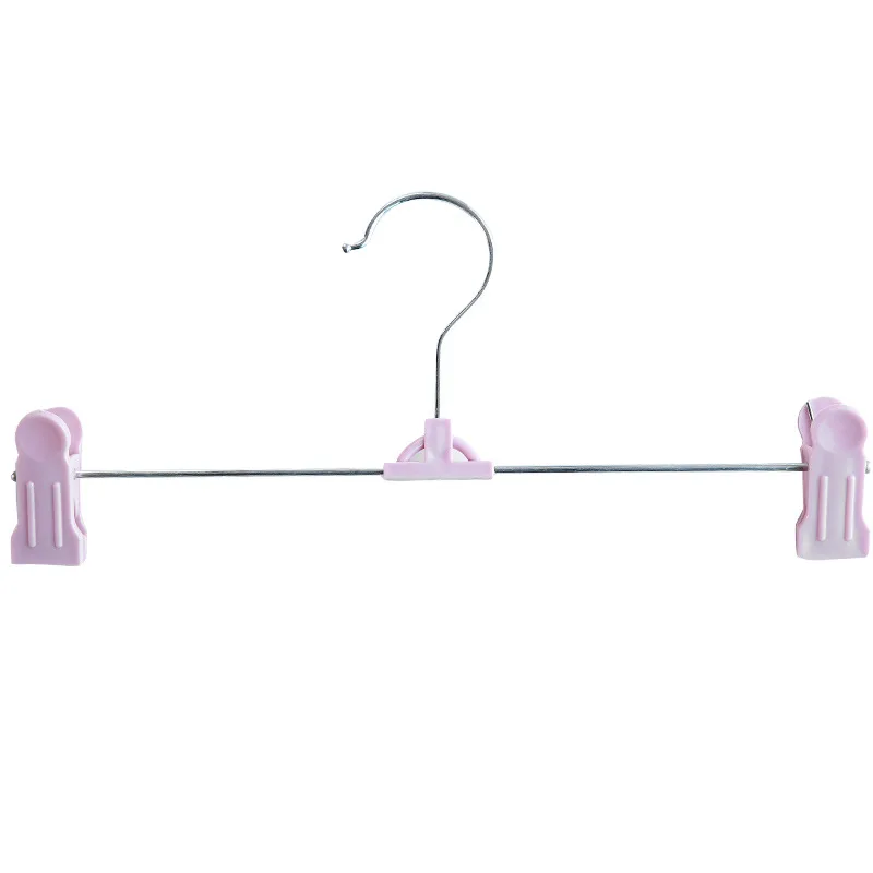 

Super durable and windproof underwear clip removable stainless steel plastic hanger / Trousers Hanger, Pink, green, blue, khaki