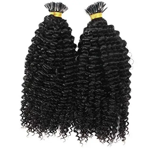

Hot Sell Itip Raw Virgin Hair Indian Raw Unprocessed Hair Double Drawn Kinky Curly I Tip Hair Extensions