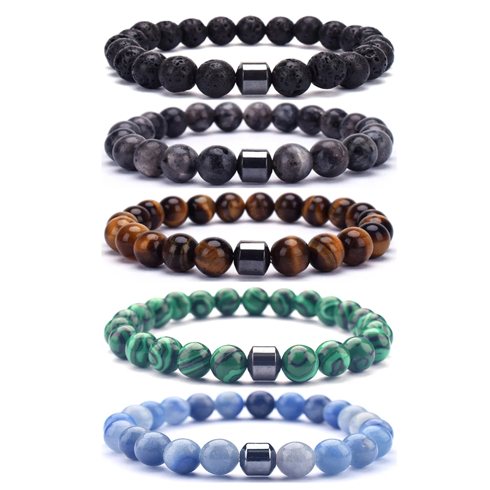Fashion Natural Healing Stone Bead Bracelet Ladies Jewelry Pulsera Mujeres Gemstone Personalised Bracelet for Men