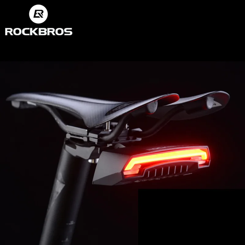 

ROCKBROS USB Wireless Waterproof MTB Safety Intelligent Remote Control Turn Sign Bicycle Light Lamp Bike Tail Light