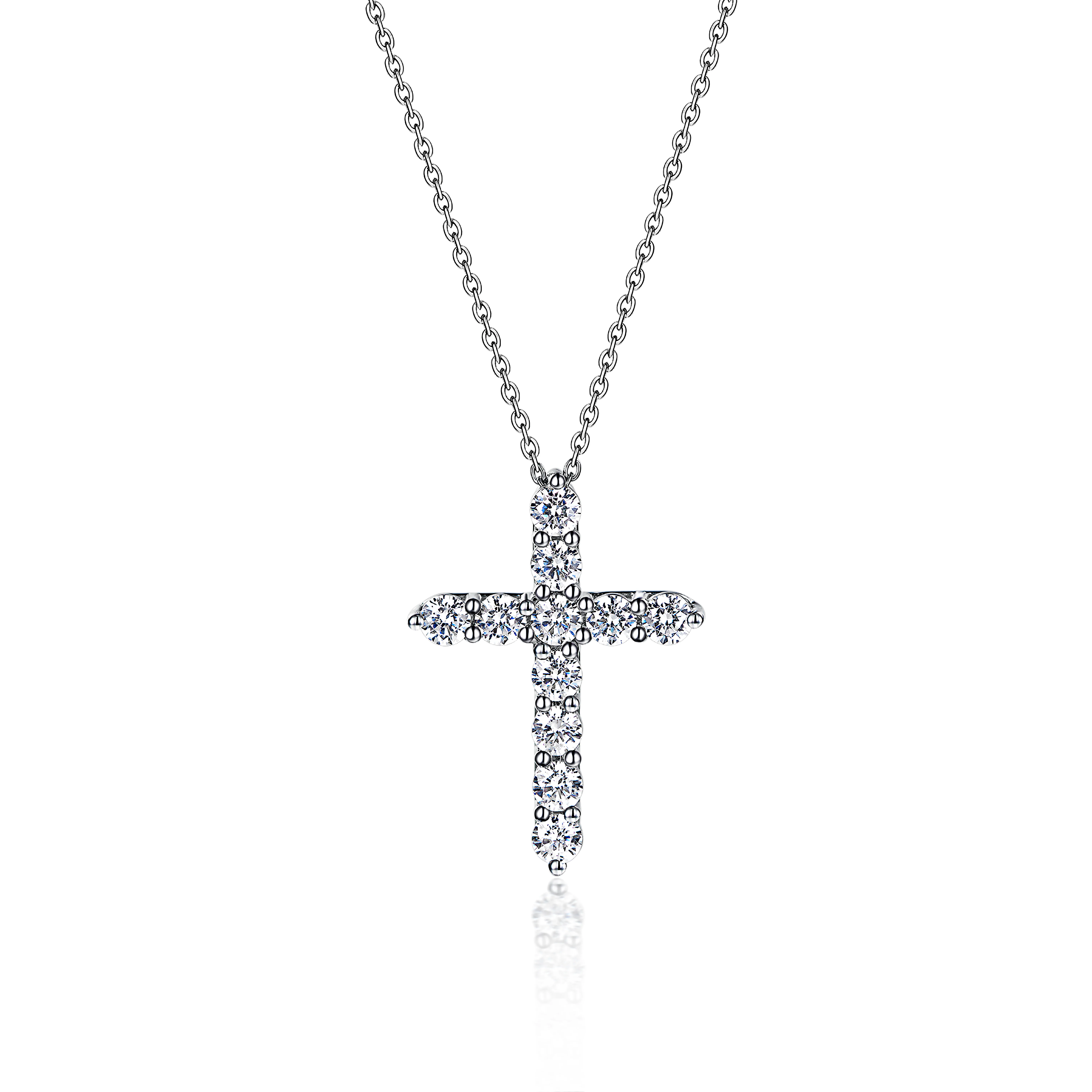 

925 sliver necklace cz Cross necklace