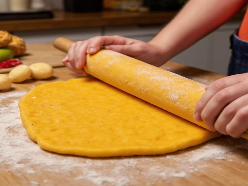 Rolling homemade cheezits dough with precision